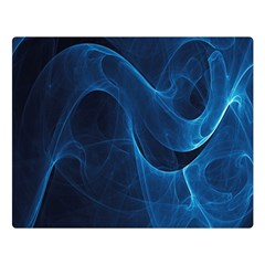 Smoke White Blue Double Sided Flano Blanket (large)  by Mariart