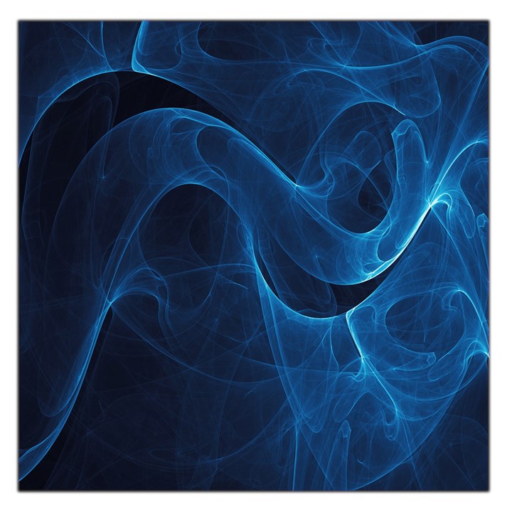 Smoke White Blue Large Satin Scarf (Square)