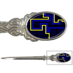 Tron Light Walls Arcade Style Line Yellow Blue Letter Openers by Mariart