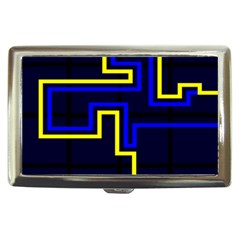 Tron Light Walls Arcade Style Line Yellow Blue Cigarette Money Cases by Mariart