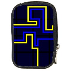 Tron Light Walls Arcade Style Line Yellow Blue Compact Camera Cases by Mariart