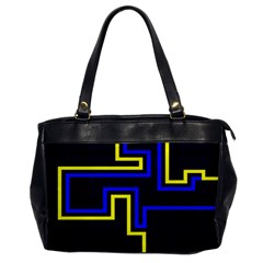 Tron Light Walls Arcade Style Line Yellow Blue Office Handbags by Mariart