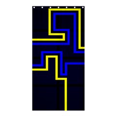 Tron Light Walls Arcade Style Line Yellow Blue Shower Curtain 36  X 72  (stall)  by Mariart