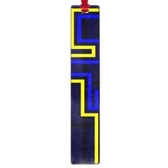 Tron Light Walls Arcade Style Line Yellow Blue Large Book Marks by Mariart