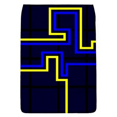 Tron Light Walls Arcade Style Line Yellow Blue Flap Covers (l)  by Mariart