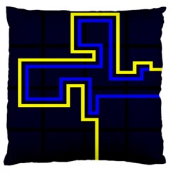 Tron Light Walls Arcade Style Line Yellow Blue Standard Flano Cushion Case (one Side) by Mariart