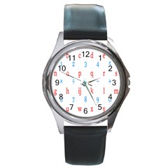 Source Serif Number Round Metal Watch by Mariart