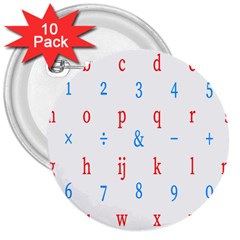 Source Serif Number 3  Buttons (10 Pack)  by Mariart