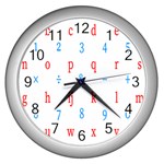 Source Serif Number Wall Clocks (Silver)  Front