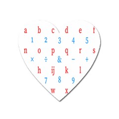 Source Serif Number Heart Magnet by Mariart