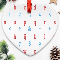 Source Serif Number Heart Ornament (two Sides) by Mariart