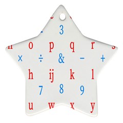 Source Serif Number Star Ornament (two Sides) by Mariart