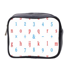 Source Serif Number Mini Toiletries Bag 2-side by Mariart