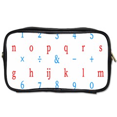 Source Serif Number Toiletries Bags by Mariart