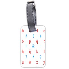 Source Serif Number Luggage Tags (two Sides) by Mariart