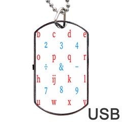 Source Serif Number Dog Tag Usb Flash (one Side) by Mariart