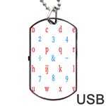 Source Serif Number Dog Tag USB Flash (One Side) Front