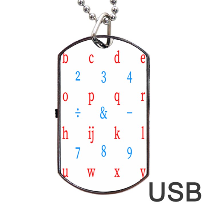 Source Serif Number Dog Tag USB Flash (One Side)