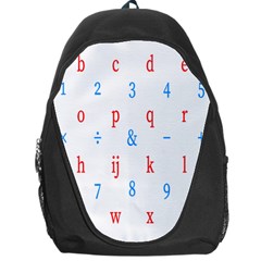 Source Serif Number Backpack Bag by Mariart