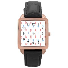 Source Serif Number Rose Gold Leather Watch  by Mariart