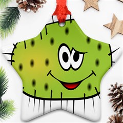 Thorn Face Mask Animals Monster Green Polka Ornament (star) by Mariart