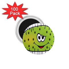 Thorn Face Mask Animals Monster Green Polka 1 75  Magnets (100 Pack)  by Mariart