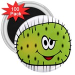 Thorn Face Mask Animals Monster Green Polka 3  Magnets (100 pack) Front