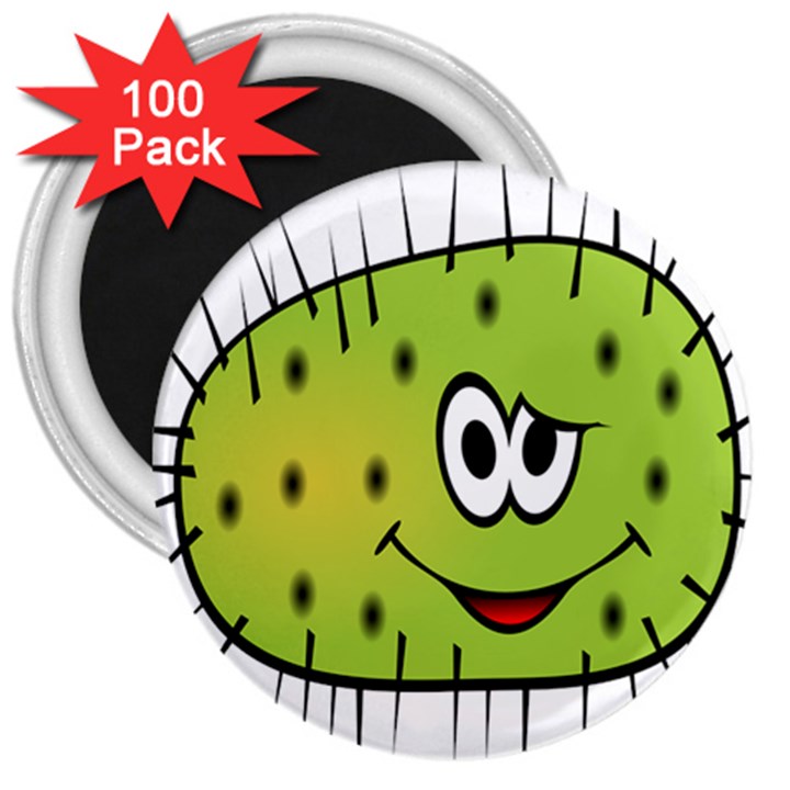 Thorn Face Mask Animals Monster Green Polka 3  Magnets (100 pack)