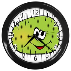 Thorn Face Mask Animals Monster Green Polka Wall Clocks (black) by Mariart