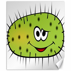 Thorn Face Mask Animals Monster Green Polka Canvas 8  X 10  by Mariart