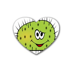 Thorn Face Mask Animals Monster Green Polka Heart Coaster (4 Pack)  by Mariart