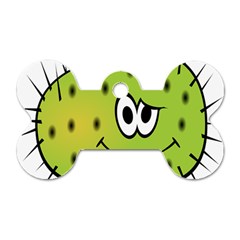 Thorn Face Mask Animals Monster Green Polka Dog Tag Bone (two Sides) by Mariart