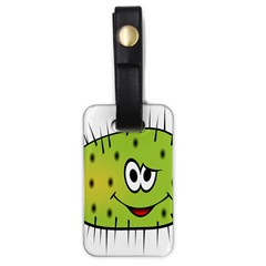 Thorn Face Mask Animals Monster Green Polka Luggage Tags (one Side)  by Mariart