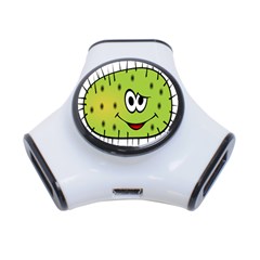 Thorn Face Mask Animals Monster Green Polka 3-port Usb Hub by Mariart