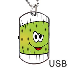 Thorn Face Mask Animals Monster Green Polka Dog Tag Usb Flash (one Side) by Mariart