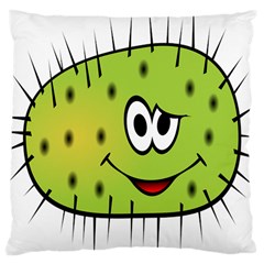 Thorn Face Mask Animals Monster Green Polka Large Cushion Case (two Sides) by Mariart