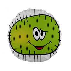 Thorn Face Mask Animals Monster Green Polka Standard 15  Premium Round Cushions by Mariart