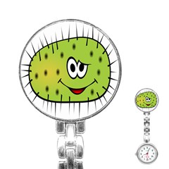 Thorn Face Mask Animals Monster Green Polka Stainless Steel Nurses Watch by Mariart