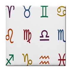 Twelve Signs Zodiac Color Star Tile Coasters by Mariart