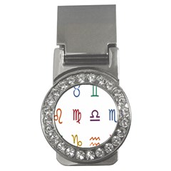 Twelve Signs Zodiac Color Star Money Clips (cz)  by Mariart