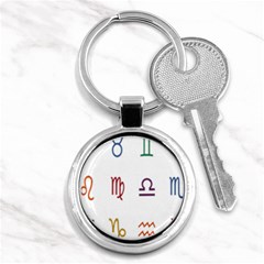 Twelve Signs Zodiac Color Star Key Chains (round)  by Mariart