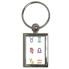 Twelve Signs Zodiac Color Star Key Chains (rectangle)  by Mariart