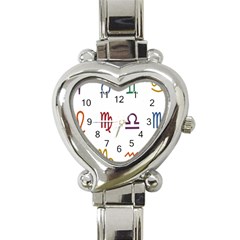 Twelve Signs Zodiac Color Star Heart Italian Charm Watch by Mariart