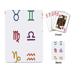 Twelve Signs Zodiac Color Star Playing Card by Mariart