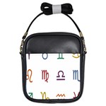 Twelve Signs Zodiac Color Star Girls Sling Bags Front