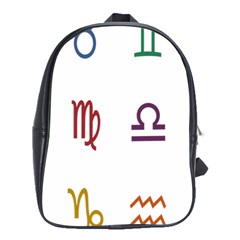 Twelve Signs Zodiac Color Star School Bags (xl)  by Mariart