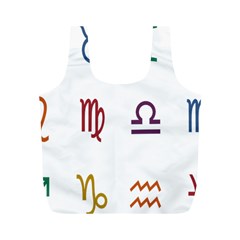 Twelve Signs Zodiac Color Star Full Print Recycle Bags (m)  by Mariart