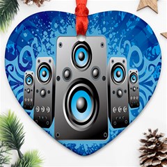 Sound System Music Disco Party Ornament (heart)