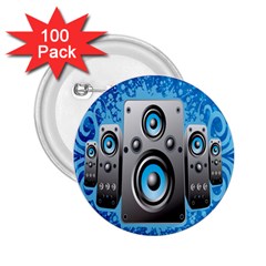 Sound System Music Disco Party 2 25  Buttons (100 Pack)  by Mariart