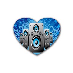 Sound System Music Disco Party Heart Coaster (4 Pack)  by Mariart